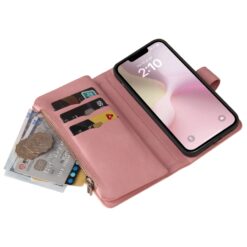 Lacné Kryty | Peňaženkové puzdro Multi case ružové – Apple iPhone 16e / 17e | Lacné Kryty