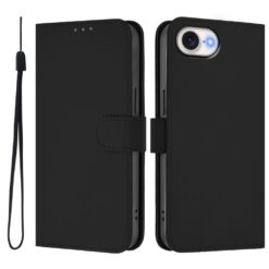Lacné Kryty | Peňaženkové puzdro Solid čierne – Apple iPhone 16e / 17e | Lacné Kryty
