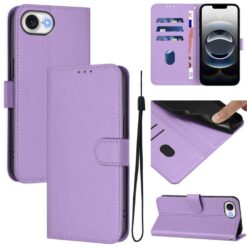 Peňaženkové puzdro Solid fialové – Apple iPhone 16e / 17e | Lacné Kryty Lacné Kryty | Peňaženkové puzdro Solid fialové – Apple iPhone 16e / 17e | Lacné Kryty