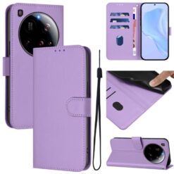 Lacné Kryty | Peňaženkové puzdro Solid fialové – Xiaomi 15 Ultra | Lacné Kryty