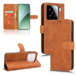 Lacné Kryty | Peňaženkové puzdro Solid hnedé – Xiaomi 15 | Lacné Kryty