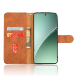 Lacné Kryty | Peňaženkové puzdro Solid hnedé – Xiaomi 15 | Lacné Kryty