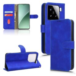 Lacné Kryty | Peňaženkové puzdro Solid modré – Xiaomi 15 | Lacné Kryty