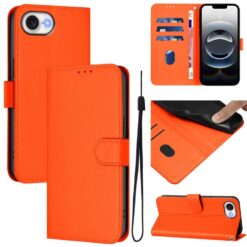 Lacné Kryty | Peňaženkové puzdro Solid oranžové – Apple iPhone 16e / 17e | Lacné Kryty