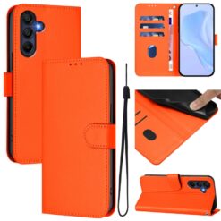 Lacné Kryty | Peňaženkové puzdro Solid oranžové – Samsung Galaxy A26 | Lacné Kryty