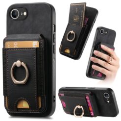 Lacné Kryty | Peňaženkové puzdro Unique Wallet čierne – Apple iPhone 16e / 17e | Lacné Kryty