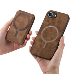 Lacné Kryty | Peňaženkové puzdro Unique Wallet hnedé – Apple iPhone 16e / 17e | Lacné Kryty