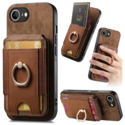 Lacné Kryty | Peňaženkové puzdro Unique Wallet hnedé – Apple iPhone 16e / 17e | Lacné Kryty