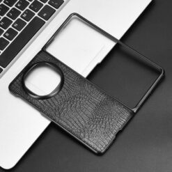 Lacné Kryty | Zadný kryt Crocodile Texture čierny – Huawei Mate X6 | Lacné Kryty