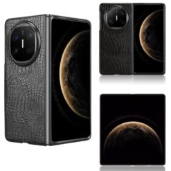Lacné Kryty | Zadný kryt Crocodile Texture čierny – Huawei Mate X6 | Lacné Kryty