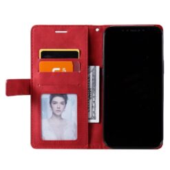 Knižkové puzdro Rhombus červené – Samsung Galaxy A06 | Lacné Kryty Lacné Kryty | Knižkové puzdro Rhombus červené – Samsung Galaxy A06 | Lacné Kryty