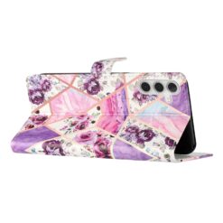 Lacné Kryty | Knižkové puzdro Trendy Cross case Fialový mramor – Samsung Galaxy A26 | Lacné Kryty