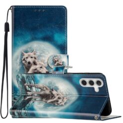Lacné Kryty | Knižkové puzdro Trendy Cross case Vlky – Samsung Galaxy A36 | Lacné Kryty