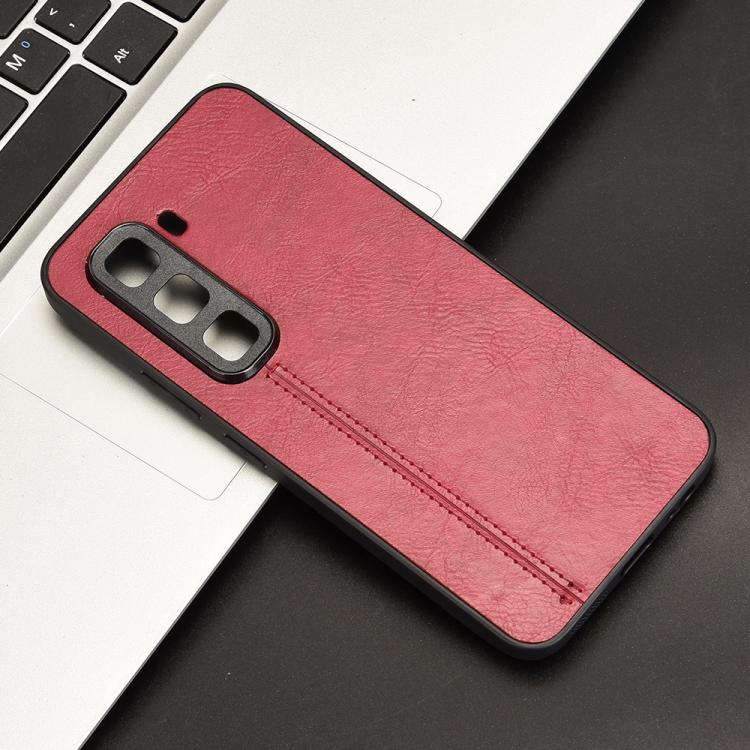 Kryt Shockproof Sewing Cow Pattern červený – Infinix Hot 50 Pro+ (50 Pro Plus) | Lacné Kryty Lacné Kryty | Kryt Shockproof Sewing Cow Pattern červený – Infinix Hot 50 Pro+ (50 Pro Plus) | Lacné Kryty