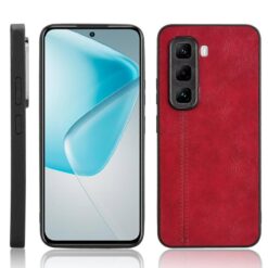 Kryt Shockproof Sewing Cow Pattern červený – Infinix Hot 50 Pro+ (50 Pro Plus) | Lacné Kryty Lacné Kryty | Kryt Shockproof Sewing Cow Pattern červený – Infinix Hot 50 Pro+ (50 Pro Plus) | Lacné Kryty