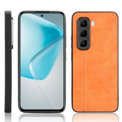 Kryt Shockproof Sewing Cow Pattern oranžový – Infinix Hot 50 Pro+ (50 Pro Plus) | Lacné Kryty Lacné Kryty | Kryt Shockproof Sewing Cow Pattern oranžový – Infinix Hot 50 Pro+ (50 Pro Plus) | Lacné Kryty