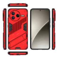 Lacné Kryty | Odolný Kryt Punk armor case červený – Xiaomi Poco F7 Pro | Lacné Kryty