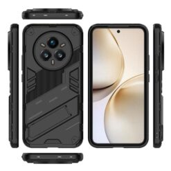 Lacné Kryty | Odolný Kryt Punk armor case čierny – Realme 14 Pro+ (14 Pro Plus) | Lacné Kryty