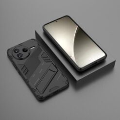 Lacné Kryty | Odolný Kryt Punk armor case čierny – Xiaomi Poco F7 Pro | Lacné Kryty