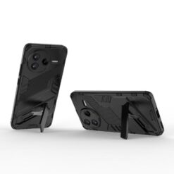 Lacné Kryty | Odolný Kryt Punk armor case čierny – Xiaomi Poco F7 Pro | Lacné Kryty