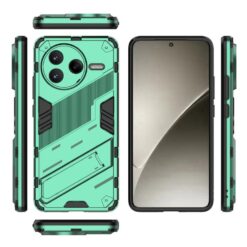 Lacné Kryty | Odolný Kryt Punk armor case zelený – Xiaomi Poco F7 Pro | Lacné Kryty