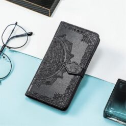 Peňaženkové puzdro Embossing Pattern Mandala Flower čierne – Nothing Phone (3a) | Lacné Kryty Lacné Kryty | Peňaženkové puzdro Embossing Pattern Mandala Flower čierne – Nothing Phone (3a) | Lacné Kryty
