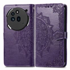 Peňaženkové puzdro Embossing Pattern Mandala Flower fialové – Nothing Phone (3a)
