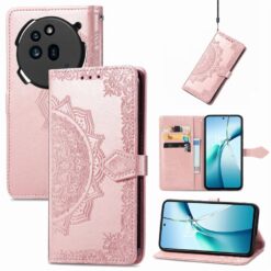 Peňaženkové puzdro Embossing Pattern Mandala Flower ružové – Nothing Phone (3a) | Lacné Kryty Lacné Kryty | Peňaženkové puzdro Embossing Pattern Mandala Flower ružové – Nothing Phone (3a) | Lacné Kryty