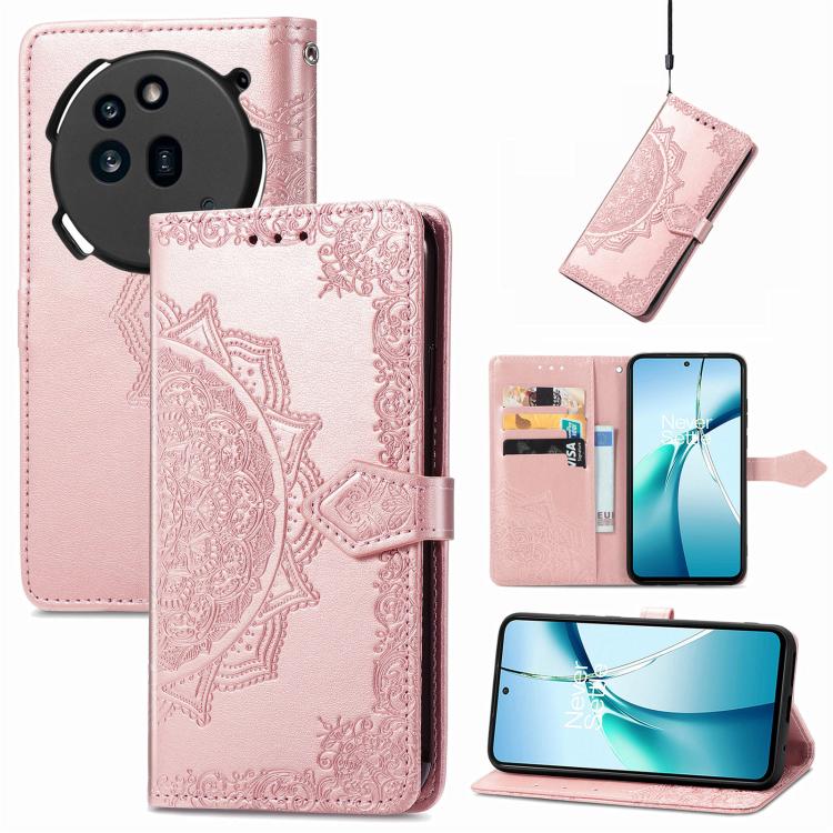 Peňaženkové puzdro Embossing Pattern Mandala Flower ružové – Nothing Phone (3a) | Lacné Kryty Lacné Kryty | Peňaženkové puzdro Embossing Pattern Mandala Flower ružové – Nothing Phone (3a) | Lacné Kryty