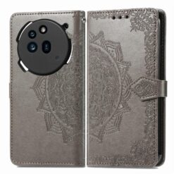 Peňaženkové puzdro Embossing Pattern Mandala Flower sivé – Nothing Phone (3a)
