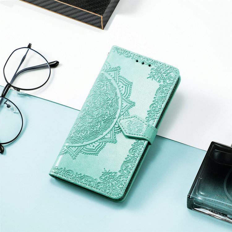Peňaženkové puzdro Embossing Pattern Mandala Flower zelené – Honor 400 Lite | Lacné Kryty Lacné Kryty | Peňaženkové puzdro Embossing Pattern Mandala Flower zelené – Honor 400 Lite | Lacné Kryty