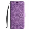 Lacné Kryty | Peňaženkové puzdro Embossing Pattern Slnečnica zelené – Realme 14 Pro+ (14 Pro Plus) | Lacné Kryty