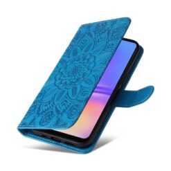 Peňaženkové puzdro Embossing Pattern Slnečnica modré – Samsung Galaxy A06 | Lacné Kryty Lacné Kryty | Peňaženkové puzdro Embossing Pattern Slnečnica modré – Samsung Galaxy A06 | Lacné Kryty