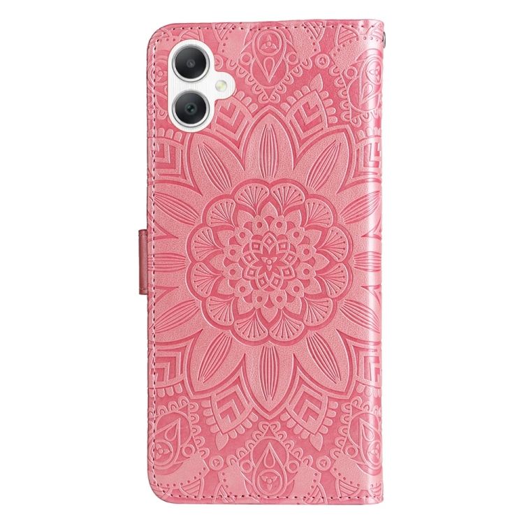 Peňaženkové puzdro Embossing Pattern Slnečnica ružové – Samsung Galaxy A06 | Lacné Kryty Lacné Kryty | Peňaženkové puzdro Embossing Pattern Slnečnica ružové – Samsung Galaxy A06 | Lacné Kryty