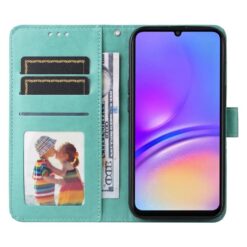 Lacné Kryty | Peňaženkové puzdro Embossing Pattern Slnečnica zelené – Samsung Galaxy A06 | Lacné Kryty