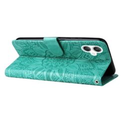 Lacné Kryty | Peňaženkové puzdro Embossing Pattern Slnečnica zelené – Samsung Galaxy A06 | Lacné Kryty