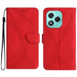 Lacné Kryty | Peňaženkové puzdro Embossing Pattern Stitchy case červené – Honor 400 Lite | Lacné Kryty