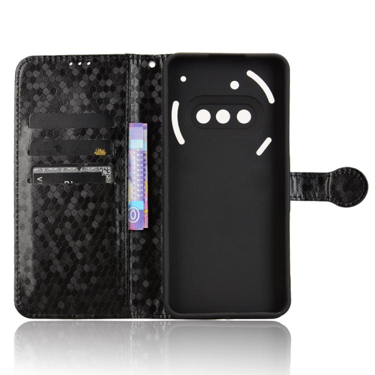 Peňaženkové puzdro Honeycomb Dot Texture Case čierne – Nothing Phone (3a) | Lacné Kryty Lacné Kryty | Peňaženkové puzdro Honeycomb Dot Texture Case čierne – Nothing Phone (3a) | Lacné Kryty