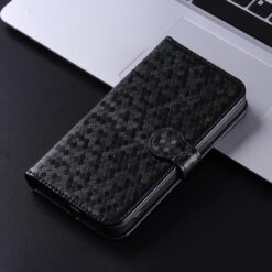 Lacné Kryty | Peňaženkové puzdro Honeycomb Dot Texture Case čierne – Nothing Phone (3a) Pro | Lacné Kryty