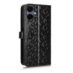 Lacné Kryty | Peňaženkové puzdro Honeycomb Dot Texture Case čierne – Samsung Galaxy A06 | Lacné Kryty