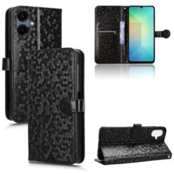 Lacné Kryty | Peňaženkové puzdro Honeycomb Dot Texture Case čierne – Samsung Galaxy A06 | Lacné Kryty