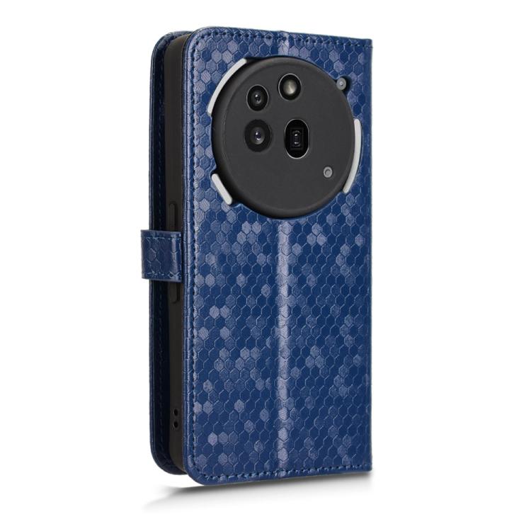 Peňaženkové puzdro Honeycomb Dot Texture Case modré – Nothing Phone (3a) Pro | Lacné Kryty Lacné Kryty | Peňaženkové puzdro Honeycomb Dot Texture Case modré – Nothing Phone (3a) Pro | Lacné Kryty