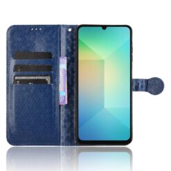 Lacné Kryty | Peňaženkové puzdro Honeycomb Dot Texture Case modré – Samsung Galaxy A06 | Lacné Kryty