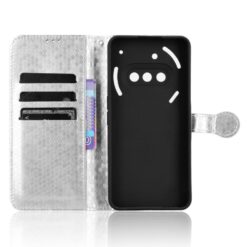 Peňaženkové puzdro Honeycomb Dot Texture Case strieborné – Nothing Phone (3a) | Lacné Kryty Lacné Kryty | Peňaženkové puzdro Honeycomb Dot Texture Case strieborné – Nothing Phone (3a) | Lacné Kryty