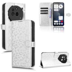 Lacné Kryty | Peňaženkové puzdro Honeycomb Dot Texture Case strieborné – Nothing Phone (3a) Pro | Lacné Kryty