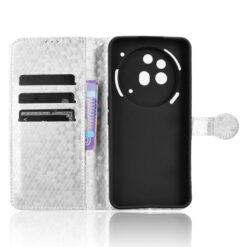Lacné Kryty | Peňaženkové puzdro Honeycomb Dot Texture Case strieborné – Nothing Phone (3a) Pro | Lacné Kryty