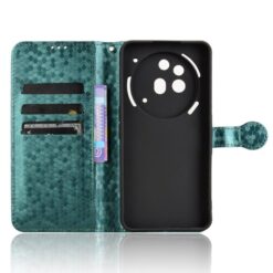 Lacné Kryty | Peňaženkové puzdro Honeycomb Dot Texture Case zelené – Nothing Phone (3a) Pro | Lacné Kryty