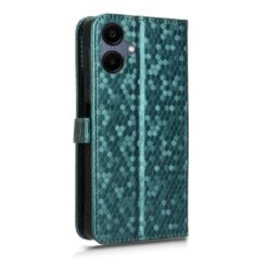 Lacné Kryty | Peňaženkové puzdro Honeycomb Dot Texture Case zelené – Samsung Galaxy A06 | Lacné Kryty