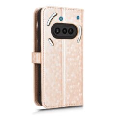 Lacné Kryty | Peňaženkové puzdro Honeycomb Dot Texture Case zlaté – Nothing Phone (3a) | Lacné Kryty