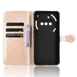 Lacné Kryty | Peňaženkové puzdro Honeycomb Dot Texture Case zlaté – Nothing Phone (3a) | Lacné Kryty
